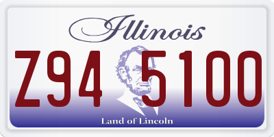 IL license plate Z945100