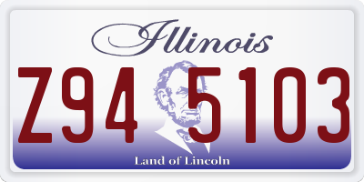 IL license plate Z945103
