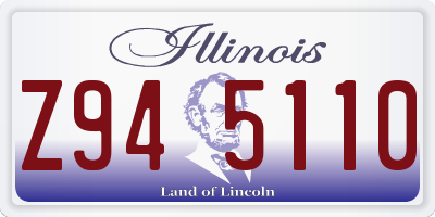 IL license plate Z945110