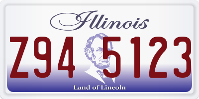 IL license plate Z945123