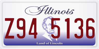 IL license plate Z945136
