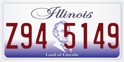 IL license plate Z945149
