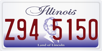 IL license plate Z945150
