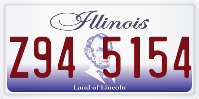 IL license plate Z945154