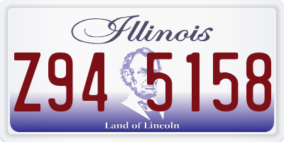 IL license plate Z945158
