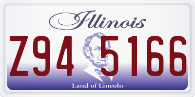 IL license plate Z945166