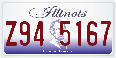 IL license plate Z945167