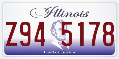 IL license plate Z945178