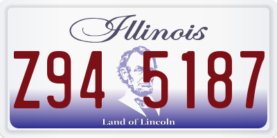 IL license plate Z945187