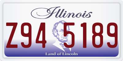 IL license plate Z945189