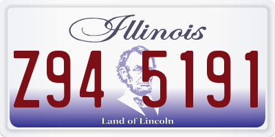 IL license plate Z945191