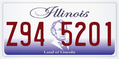 IL license plate Z945201