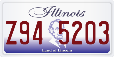 IL license plate Z945203