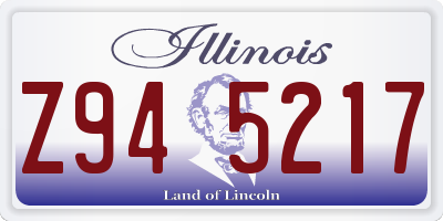 IL license plate Z945217