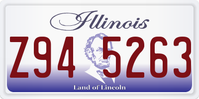 IL license plate Z945263