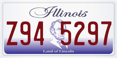 IL license plate Z945297