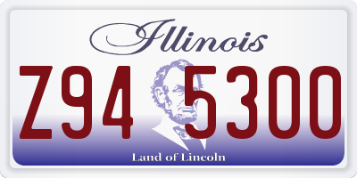 IL license plate Z945300