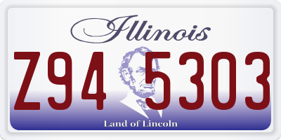 IL license plate Z945303