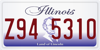 IL license plate Z945310