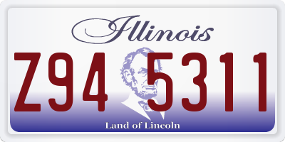 IL license plate Z945311