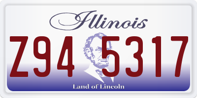 IL license plate Z945317