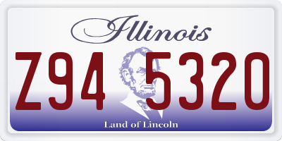 IL license plate Z945320