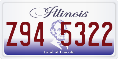 IL license plate Z945322