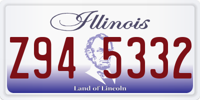 IL license plate Z945332