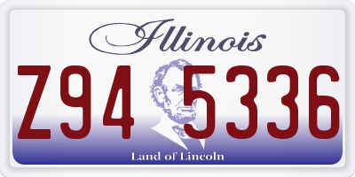 IL license plate Z945336