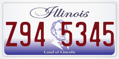 IL license plate Z945345