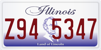 IL license plate Z945347
