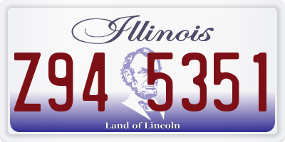 IL license plate Z945351