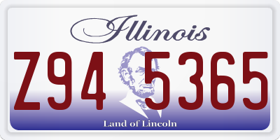 IL license plate Z945365