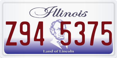 IL license plate Z945375