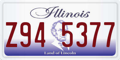 IL license plate Z945377
