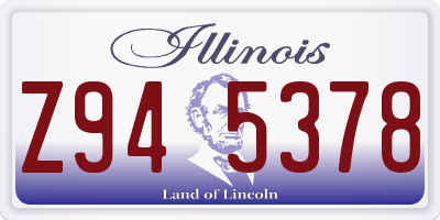 IL license plate Z945378