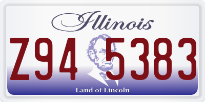 IL license plate Z945383