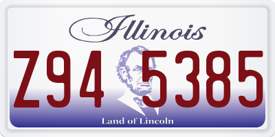 IL license plate Z945385