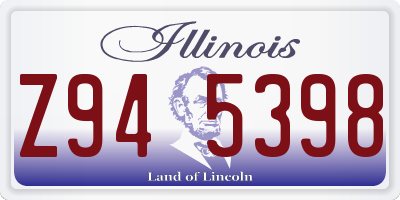 IL license plate Z945398