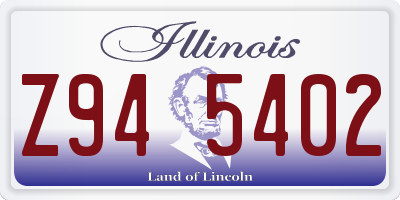 IL license plate Z945402