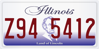 IL license plate Z945412