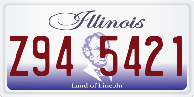 IL license plate Z945421