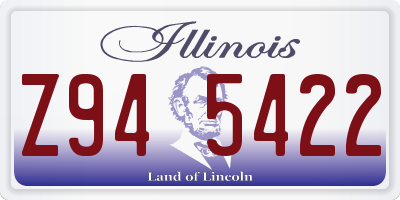 IL license plate Z945422