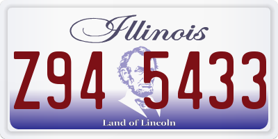 IL license plate Z945433