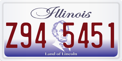 IL license plate Z945451
