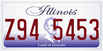 IL license plate Z945453