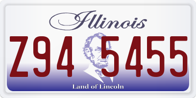 IL license plate Z945455