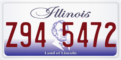 IL license plate Z945472