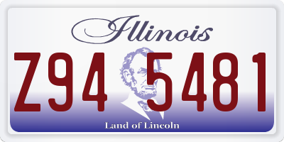IL license plate Z945481