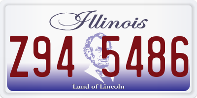 IL license plate Z945486